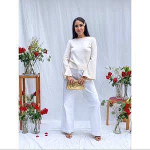 Adam Lippes Merino Wool Bell Sleeve Sweater